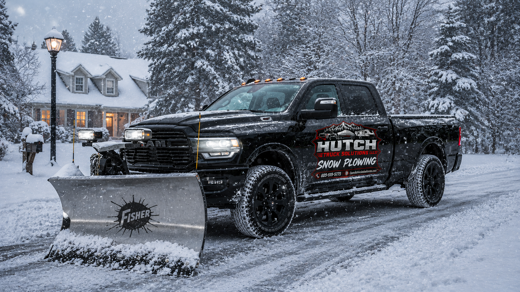 Hutch Truck Solutions boat hauling, camper hauling, junk removal, and residential snow plowing services in Southern New Hampshire